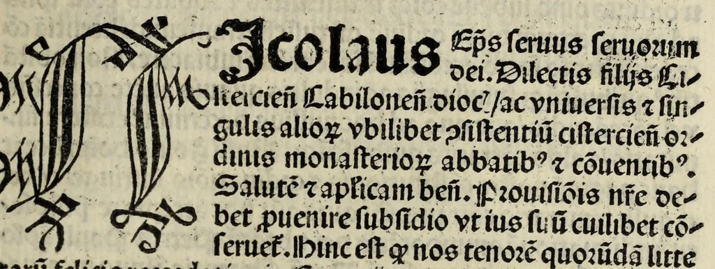 An illustration from [Privilegia ordinis Cisterciensis], leaf 179