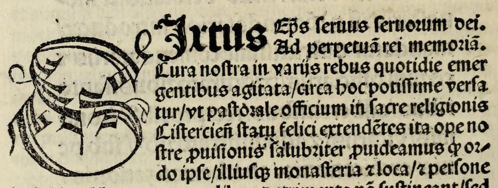 An illustration from [Privilegia ordinis Cisterciensis], leaf 260