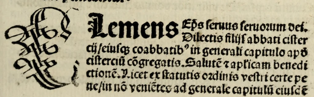 An illustration from [Privilegia ordinis Cisterciensis], leaf 65