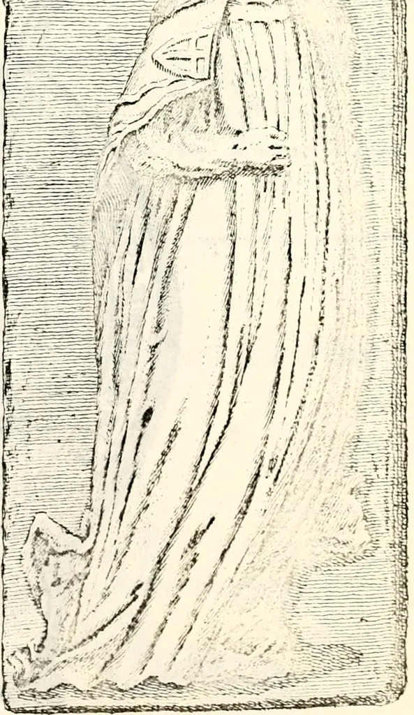 An illustration from Proben des hohen Teütschen Reichs Adels, oder, Sammlungen alter Denkmäler, Grabsteinen, Wappen, Inn- und Urschriften, u: d: nach ihrem wahren Urbilde aufgenommen unter offener Treüe bewähret und durch Anenbäume auch sonstige Nachrichten erkläret und erläuteret, 1775, leaf 258