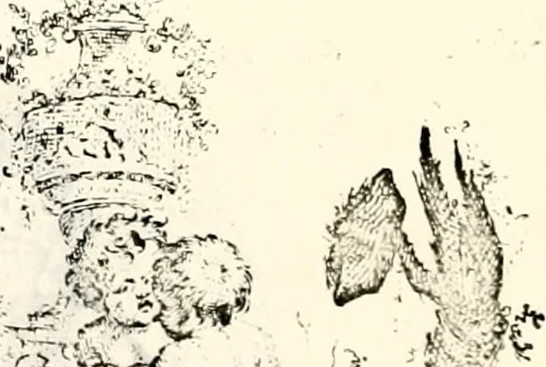 An illustration from Proben des hohen Teütschen Reichs Adels, oder, Sammlungen alter Denkmäler, Grabsteinen, Wappen, Inn- und Urschriften, u: d: nach ihrem wahren Urbilde aufgenommen unter offener Treüe bewähret und durch Anenbäume auch sonstige Nachrichten erkläret und erläuteret, 1775, leaf 342