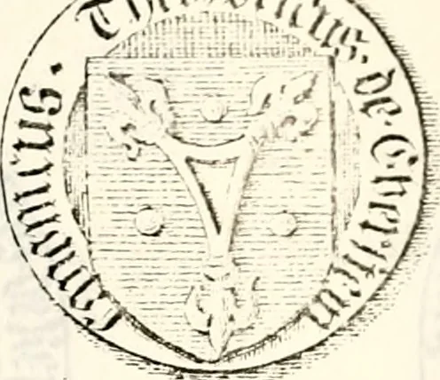 An illustration from Proben des hohen Teütschen Reichs Adels, oder, Sammlungen alter Denkmäler, Grabsteinen, Wappen, Inn- und Urschriften, u: d: nach ihrem wahren Urbilde aufgenommen unter offener Treüe bewähret und durch Anenbäume auch sonstige Nachrichten erkläret und erläuteret, 1775, leaf 378