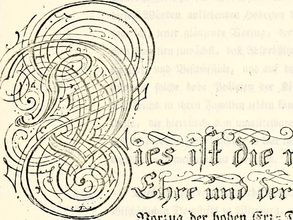 An illustration from Proben des hohen Teütschen Reichs Adels, oder, Sammlungen alter Denkmäler, Grabsteinen, Wappen, Inn- und Urschriften, u: d: nach ihrem wahren Urbilde aufgenommen unter offener Treüe bewähret und durch Anenbäume auch sonstige Nachrichten erkläret und erläuteret, 1775, leaf 414