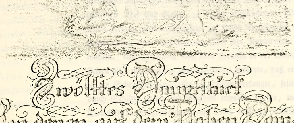 An illustration from Proben des hohen Teütschen Reichs Adels, oder, Sammlungen alter Denkmäler, Grabsteinen, Wappen, Inn- und Urschriften, u: d: nach ihrem wahren Urbilde aufgenommen unter offener Treüe bewähret und durch Anenbäume auch sonstige Nachrichten erkläret und erläuteret, 1775, leaf 428