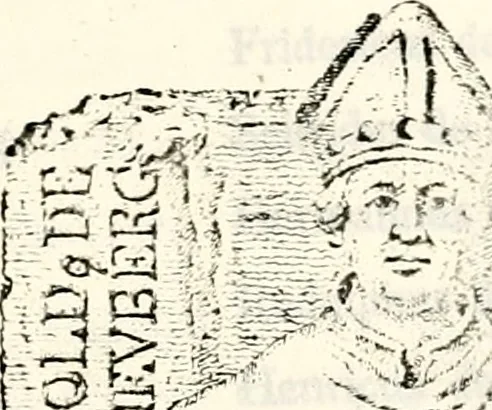 An illustration from Proben des hohen Teütschen Reichs Adels, oder, Sammlungen alter Denkmäler, Grabsteinen, Wappen, Inn- und Urschriften, u: d: nach ihrem wahren Urbilde aufgenommen unter offener Treüe bewähret und durch Anenbäume auch sonstige Nachrichten erkläret und erläuteret, 1775, leaf 558