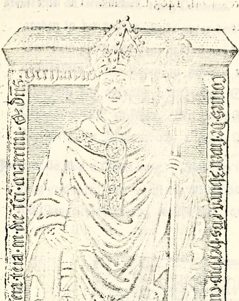 An illustration from Proben des hohen Teütschen Reichs Adels, oder, Sammlungen alter Denkmäler, Grabsteinen, Wappen, Inn- und Urschriften, u: d: nach ihrem wahren Urbilde aufgenommen unter offener Treüe bewähret und durch Anenbäume auch sonstige Nachrichten erkläret und erläuteret, 1775, leaf 602