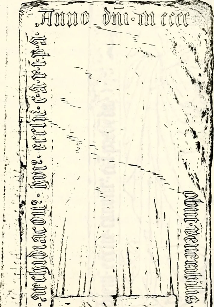 An illustration from Proben des hohen Teütschen Reichs Adels, oder, Sammlungen alter Denkmäler, Grabsteinen, Wappen, Inn- und Urschriften, u: d: nach ihrem wahren Urbilde aufgenommen unter offener Treüe bewähret und durch Anenbäume auch sonstige Nachrichten erkläret und erläuteret, 1775, leaf 610