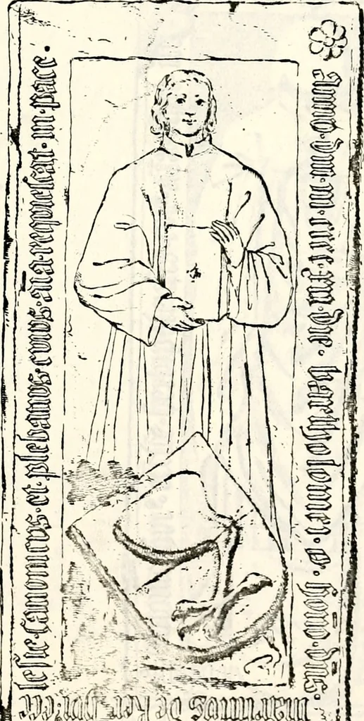 An illustration from Proben des hohen Teütschen Reichs Adels, oder, Sammlungen alter Denkmäler, Grabsteinen, Wappen, Inn- und Urschriften, u: d: nach ihrem wahren Urbilde aufgenommen unter offener Treüe bewähret und durch Anenbäume auch sonstige Nachrichten erkläret und erläuteret, 1775, leaf 638