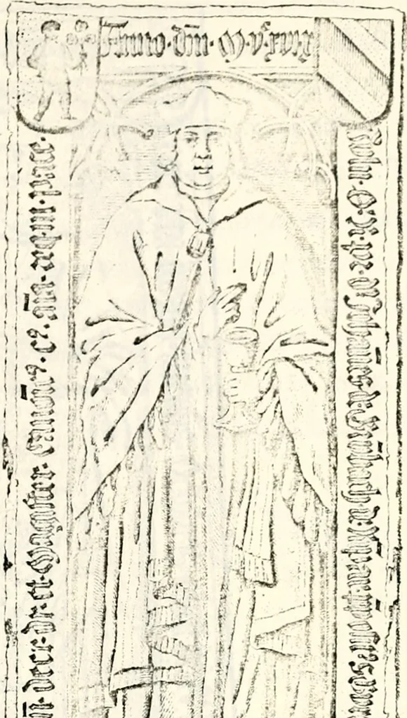 An illustration from Proben des hohen Teütschen Reichs Adels, oder, Sammlungen alter Denkmäler, Grabsteinen, Wappen, Inn- und Urschriften, u: d: nach ihrem wahren Urbilde aufgenommen unter offener Treüe bewähret und durch Anenbäume auch sonstige Nachrichten erkläret und erläuteret, 1775, leaf 688