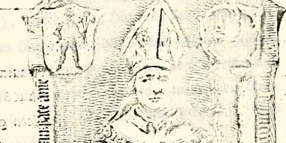 An illustration from Proben des hohen Teütschen Reichs Adels, oder, Sammlungen alter Denkmäler, Grabsteinen, Wappen, Inn- und Urschriften, u: d: nach ihrem wahren Urbilde aufgenommen unter offener Treüe bewähret und durch Anenbäume auch sonstige Nachrichten erkläret und erläuteret, 1775, leaf 704