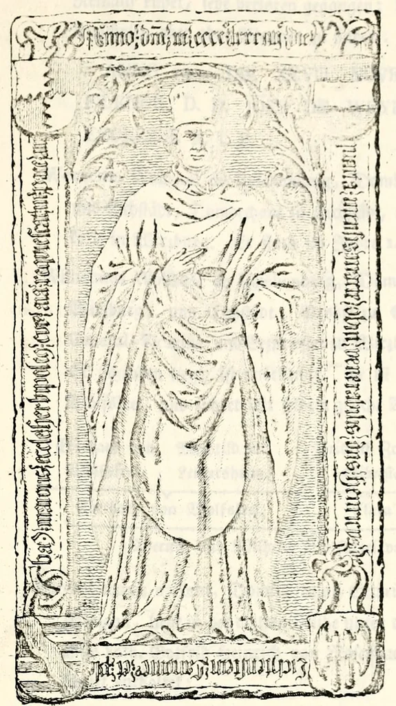 An illustration from Proben des hohen Teütschen Reichs Adels, oder, Sammlungen alter Denkmäler, Grabsteinen, Wappen, Inn- und Urschriften, u: d: nach ihrem wahren Urbilde aufgenommen unter offener Treüe bewähret und durch Anenbäume auch sonstige Nachrichten erkläret und erläuteret, 1775, leaf 718