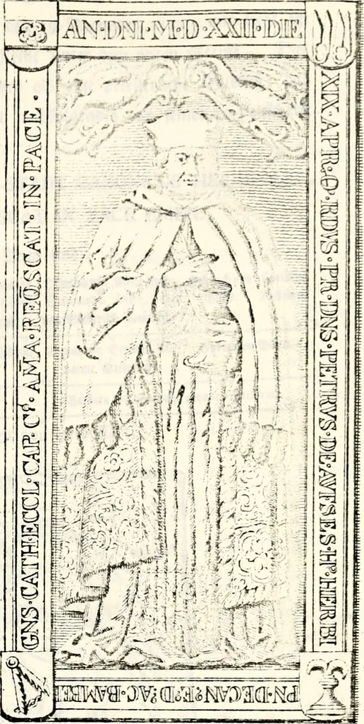 An illustration from Proben des hohen Teütschen Reichs Adels, oder, Sammlungen alter Denkmäler, Grabsteinen, Wappen, Inn- und Urschriften, u: d: nach ihrem wahren Urbilde aufgenommen unter offener Treüe bewähret und durch Anenbäume auch sonstige Nachrichten erkläret und erläuteret, 1775, leaf 764