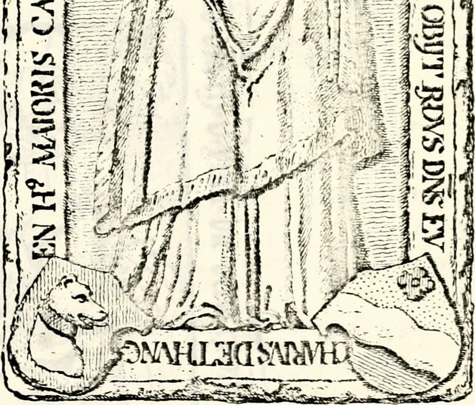 An illustration from Proben des hohen Teütschen Reichs Adels, oder, Sammlungen alter Denkmäler, Grabsteinen, Wappen, Inn- und Urschriften, u: d: nach ihrem wahren Urbilde aufgenommen unter offener Treüe bewähret und durch Anenbäume auch sonstige Nachrichten erkläret und erläuteret, 1775, leaf 788