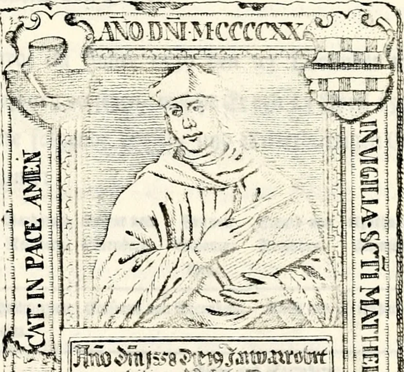 An illustration from Proben des hohen Teütschen Reichs Adels, oder, Sammlungen alter Denkmäler, Grabsteinen, Wappen, Inn- und Urschriften, u: d: nach ihrem wahren Urbilde aufgenommen unter offener Treüe bewähret und durch Anenbäume auch sonstige Nachrichten erkläret und erläuteret, 1775, leaf 102