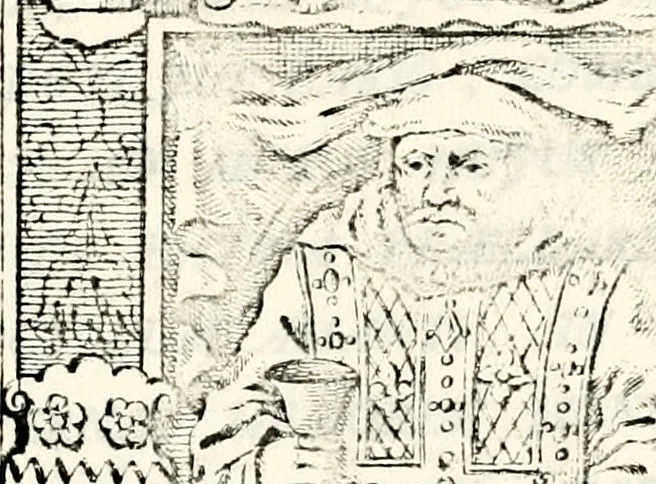 An illustration from Proben des hohen Teütschen Reichs Adels, oder, Sammlungen alter Denkmäler, Grabsteinen, Wappen, Inn- und Urschriften, u: d: nach ihrem wahren Urbilde aufgenommen unter offener Treüe bewähret und durch Anenbäume auch sonstige Nachrichten erkläret und erläuteret, 1775, leaf 142