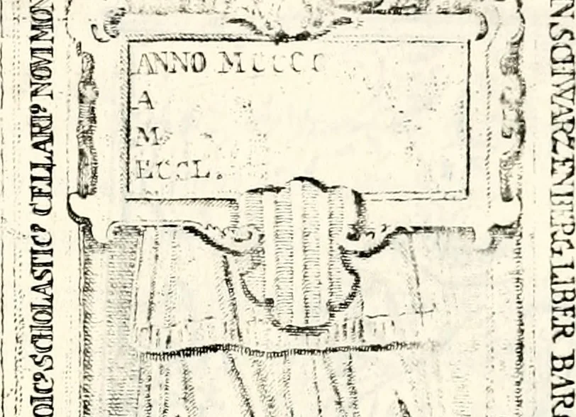 An illustration from Proben des hohen Teütschen Reichs Adels, oder, Sammlungen alter Denkmäler, Grabsteinen, Wappen, Inn- und Urschriften, u: d: nach ihrem wahren Urbilde aufgenommen unter offener Treüe bewähret und durch Anenbäume auch sonstige Nachrichten erkläret und erläuteret, 1775, leaf 220