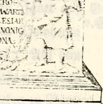 An illustration from Proben des hohen Teütschen Reichs Adels, oder, Sammlungen alter Denkmäler, Grabsteinen, Wappen, Inn- und Urschriften, u: d: nach ihrem wahren Urbilde aufgenommen unter offener Treüe bewähret und durch Anenbäume auch sonstige Nachrichten erkläret und erläuteret, 1775, leaf 222
