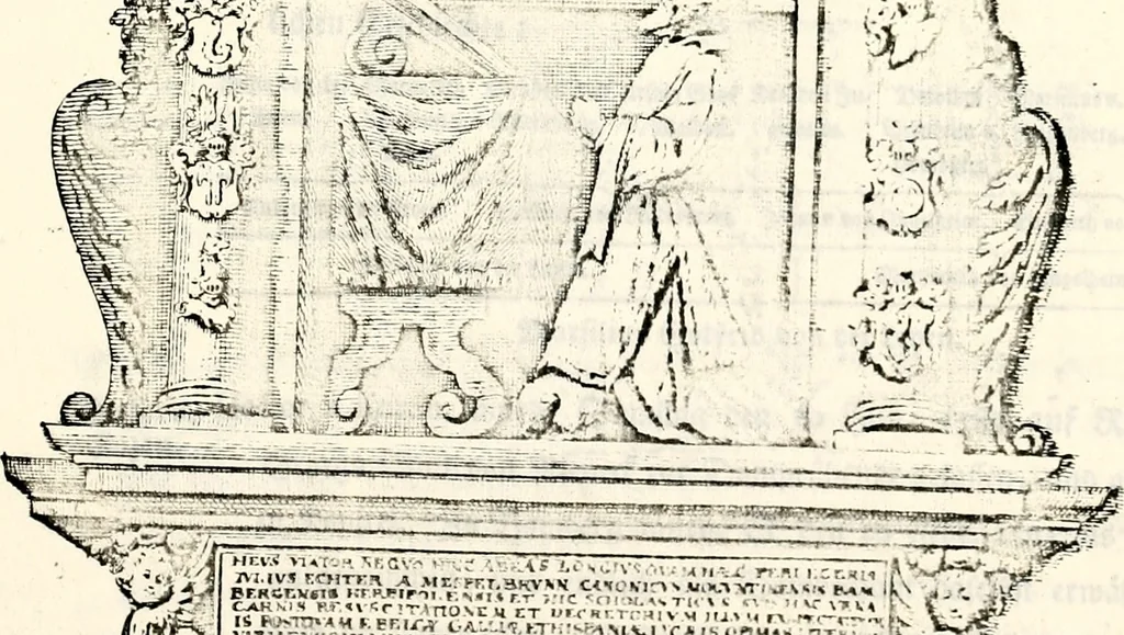 An illustration from Proben des hohen Teütschen Reichs Adels, oder, Sammlungen alter Denkmäler, Grabsteinen, Wappen, Inn- und Urschriften, u: d: nach ihrem wahren Urbilde aufgenommen unter offener Treüe bewähret und durch Anenbäume auch sonstige Nachrichten erkläret und erläuteret, 1775, leaf 292