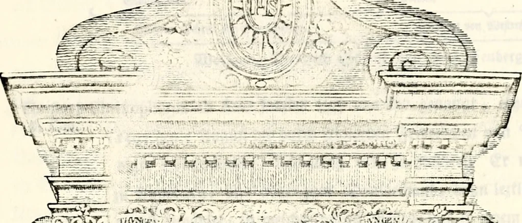 An illustration from Proben des hohen Teütschen Reichs Adels, oder, Sammlungen alter Denkmäler, Grabsteinen, Wappen, Inn- und Urschriften, u: d: nach ihrem wahren Urbilde aufgenommen unter offener Treüe bewähret und durch Anenbäume auch sonstige Nachrichten erkläret und erläuteret, 1775, leaf 308