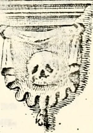 An illustration from Proben des hohen Teütschen Reichs Adels, oder, Sammlungen alter Denkmäler, Grabsteinen, Wappen, Inn- und Urschriften, u: d: nach ihrem wahren Urbilde aufgenommen unter offener Treüe bewähret und durch Anenbäume auch sonstige Nachrichten erkläret und erläuteret, 1775, leaf 402