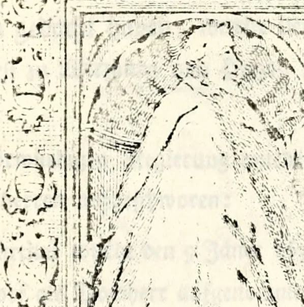 An illustration from Proben des hohen Teütschen Reichs Adels, oder, Sammlungen alter Denkmäler, Grabsteinen, Wappen, Inn- und Urschriften, u: d: nach ihrem wahren Urbilde aufgenommen unter offener Treüe bewähret und durch Anenbäume auch sonstige Nachrichten erkläret und erläuteret, 1775, leaf 418