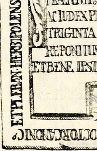 An illustration from Proben des hohen Teütschen Reichs Adels, oder, Sammlungen alter Denkmäler, Grabsteinen, Wappen, Inn- und Urschriften, u: d: nach ihrem wahren Urbilde aufgenommen unter offener Treüe bewähret und durch Anenbäume auch sonstige Nachrichten erkläret und erläuteret, 1775, leaf 432