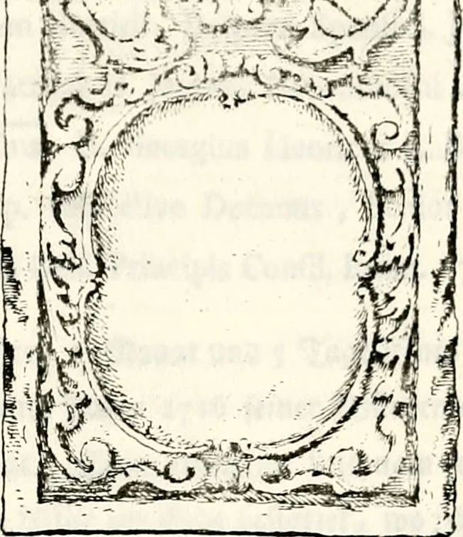 An illustration from Proben des hohen Teütschen Reichs Adels, oder, Sammlungen alter Denkmäler, Grabsteinen, Wappen, Inn- und Urschriften, u: d: nach ihrem wahren Urbilde aufgenommen unter offener Treüe bewähret und durch Anenbäume auch sonstige Nachrichten erkläret und erläuteret, 1775, leaf 486