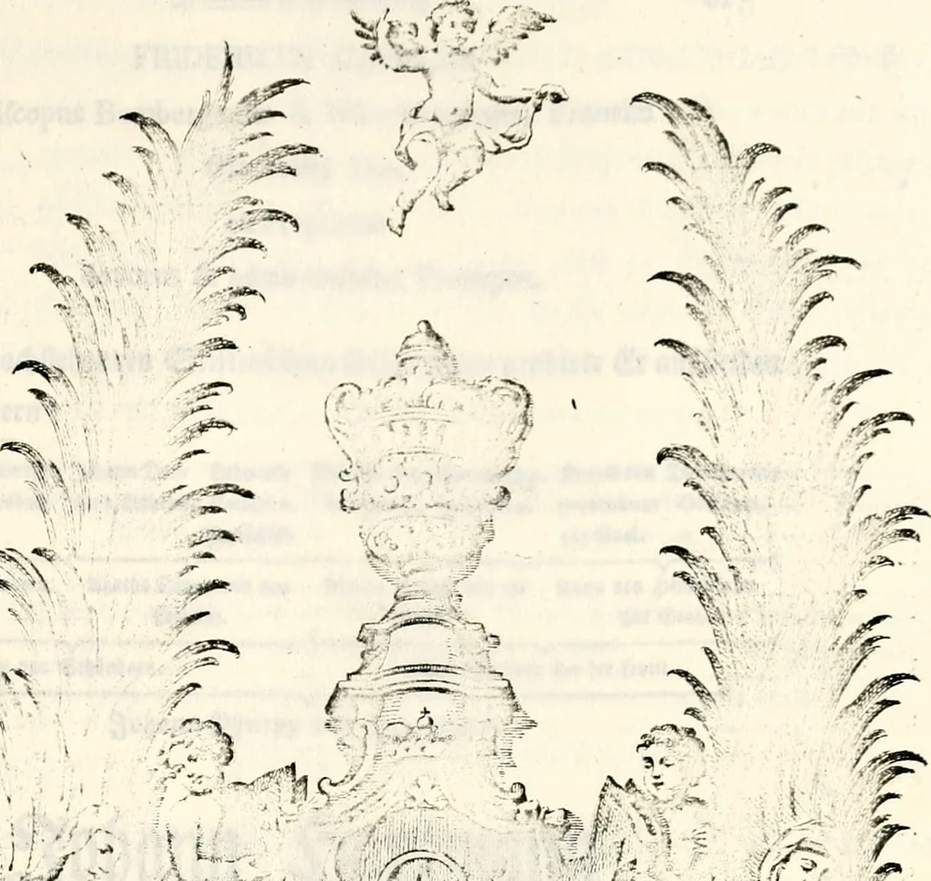 An illustration from Proben des hohen Teütschen Reichs Adels, oder, Sammlungen alter Denkmäler, Grabsteinen, Wappen, Inn- und Urschriften, u: d: nach ihrem wahren Urbilde aufgenommen unter offener Treüe bewähret und durch Anenbäume auch sonstige Nachrichten erkläret und erläuteret, 1775, leaf 542