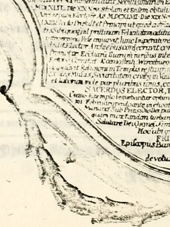 An illustration from Proben des hohen Teütschen Reichs Adels, oder, Sammlungen alter Denkmäler, Grabsteinen, Wappen, Inn- und Urschriften, u: d: nach ihrem wahren Urbilde aufgenommen unter offener Treüe bewähret und durch Anenbäume auch sonstige Nachrichten erkläret und erläuteret, 1775, leaf 542