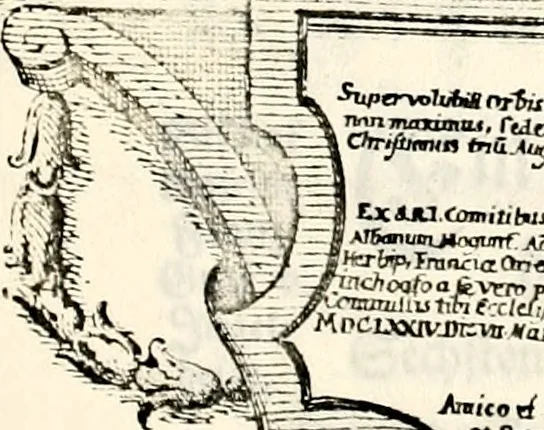 An illustration from Proben des hohen Teütschen Reichs Adels, oder, Sammlungen alter Denkmäler, Grabsteinen, Wappen, Inn- und Urschriften, u: d: nach ihrem wahren Urbilde aufgenommen unter offener Treüe bewähret und durch Anenbäume auch sonstige Nachrichten erkläret und erläuteret, 1775, leaf 740