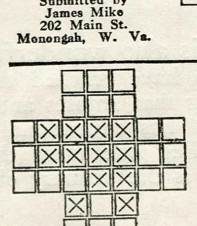 An illustration from Problems In ' Puzzle Peg', and New Problems In ' Puzzle Peg', 1922, leaf 78