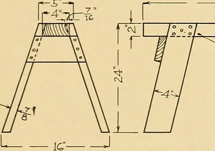 An illustration from Problems in farm woodwork for agricultural schools, high schools, industrial schools, and country schools, 1915, leaf 18