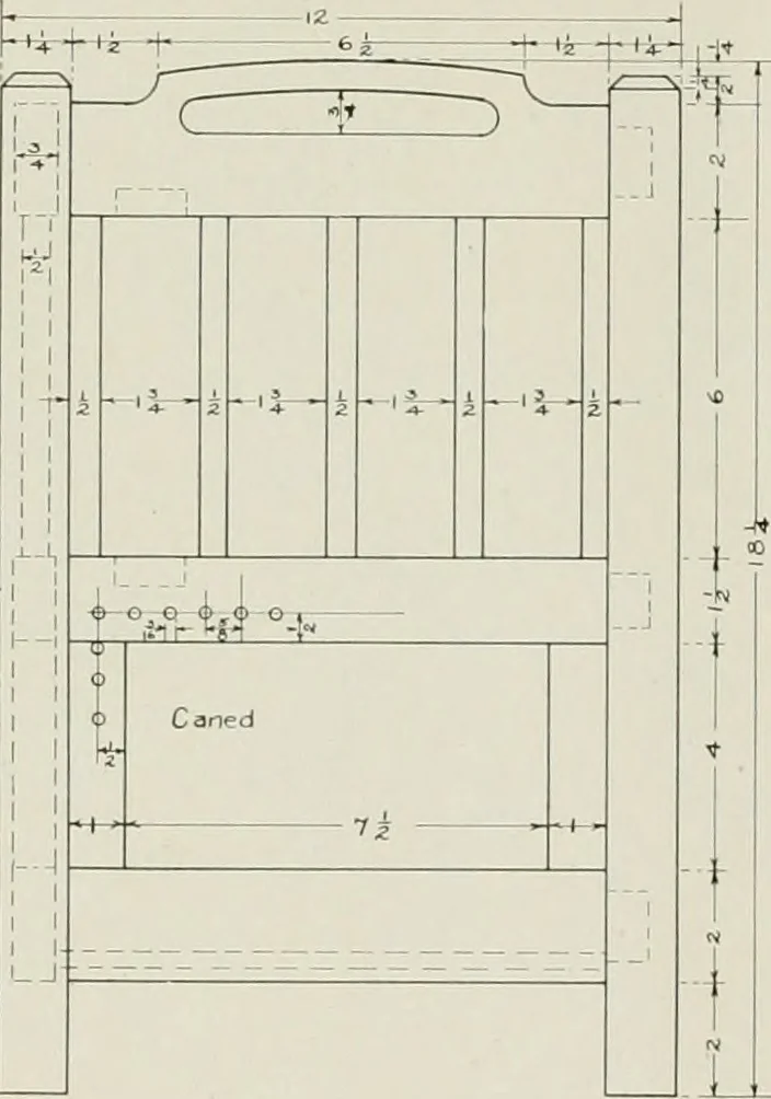 An illustration from Problems in woodwork in combination with other materials for elementary manual training, 1917, leaf 139