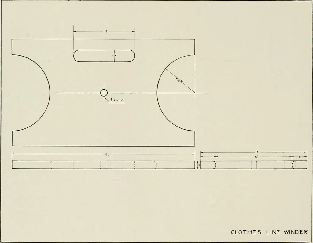 An illustration from Problems in woodwork in combination with other materials for elementary manual training, 1917, leaf 17