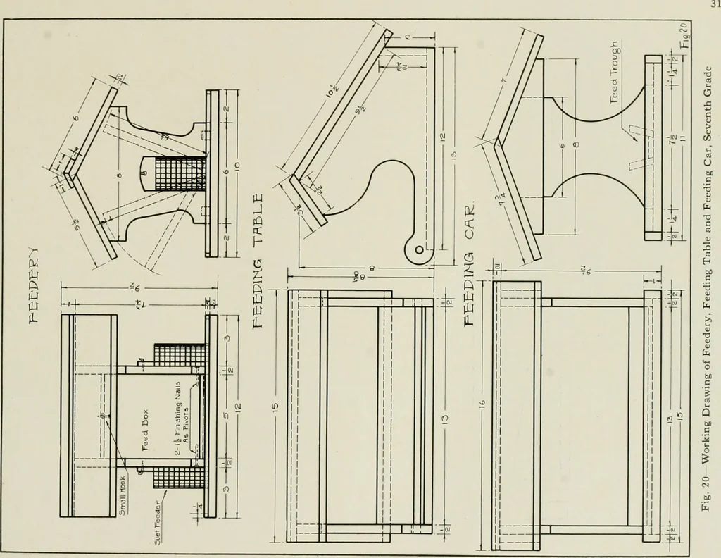 An illustration from Problems in woodwork in combination with other materials for elementary manual training, 1917, leaf 36