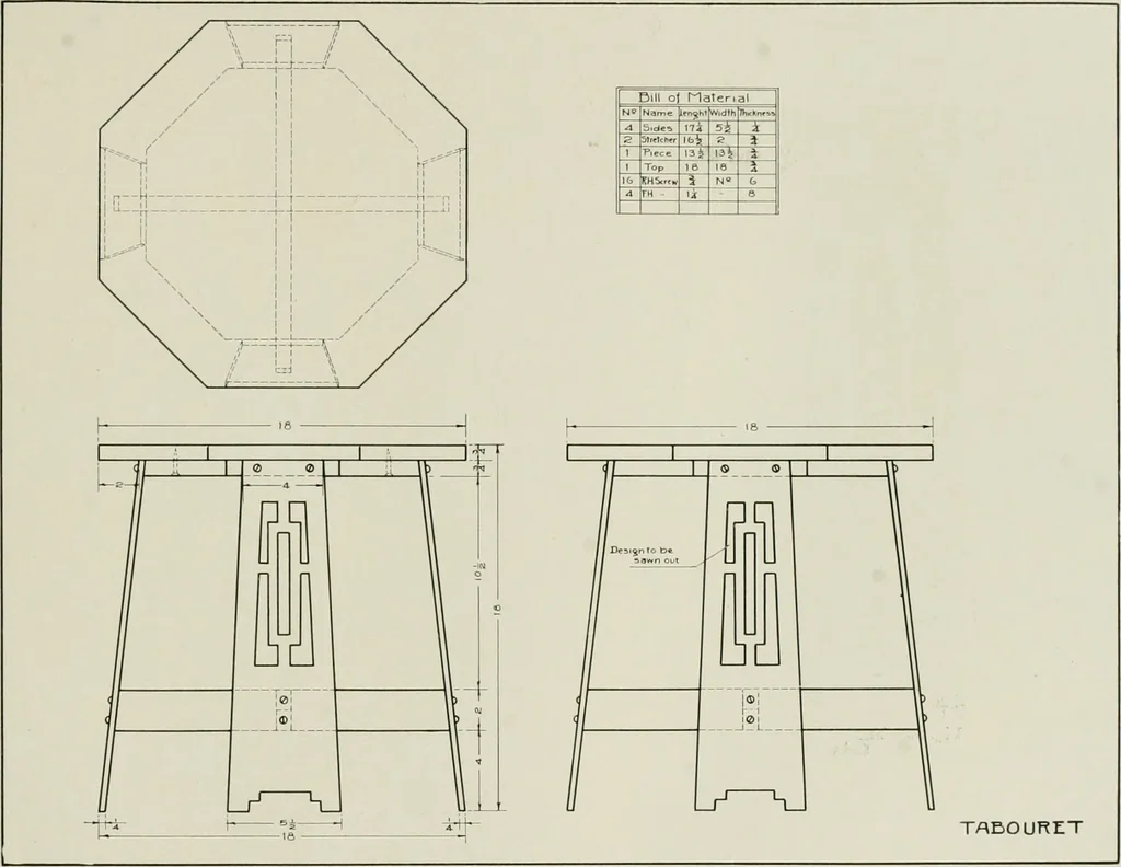 An illustration from Problems in woodwork in combination with other materials for elementary manual training, 1917, leaf 38