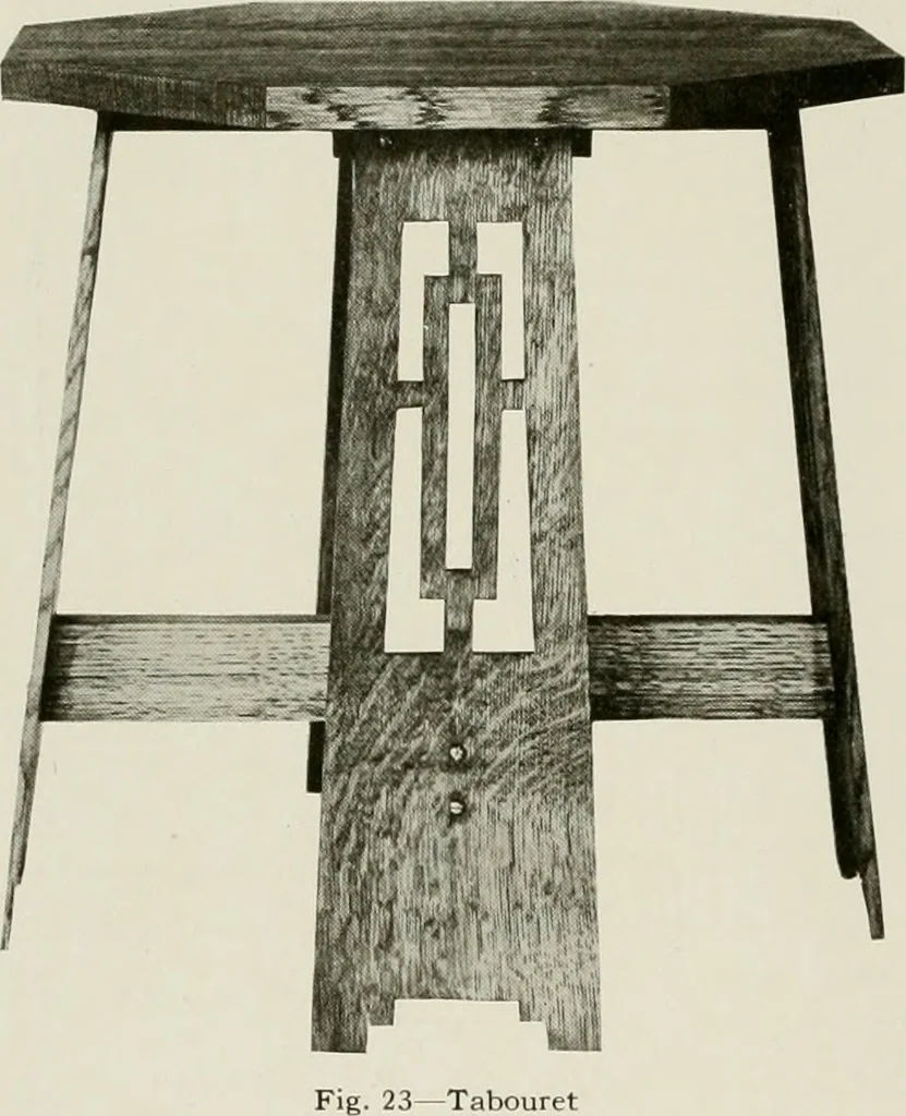 An illustration from Problems in woodwork in combination with other materials for elementary manual training, 1917, leaf 39