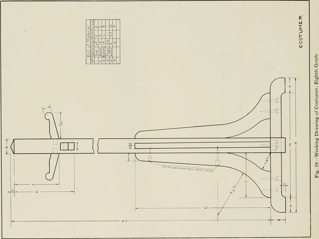 An illustration from Problems in woodwork in combination with other materials for elementary manual training, 1917, leaf 47