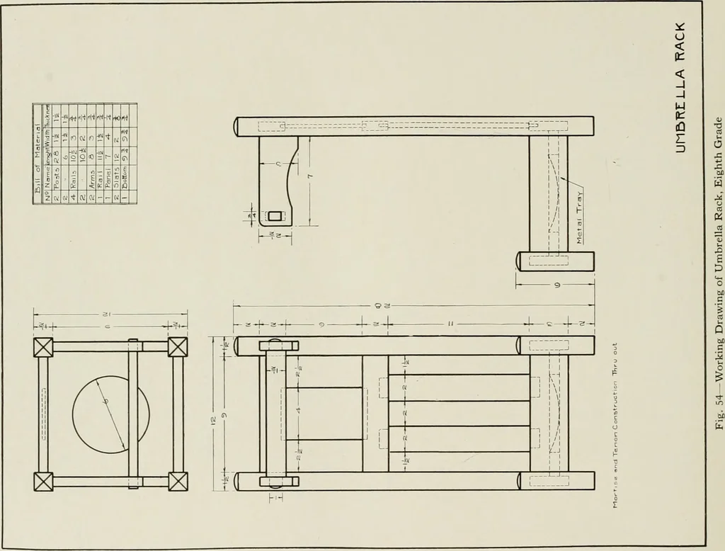An illustration from Problems in woodwork in combination with other materials for elementary manual training, 1917, leaf 69