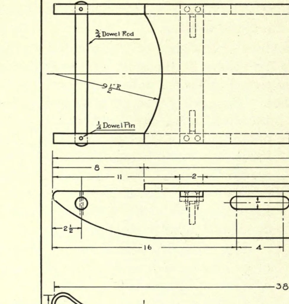 An illustration from Problems in woodwork, 1922, leaf 44
