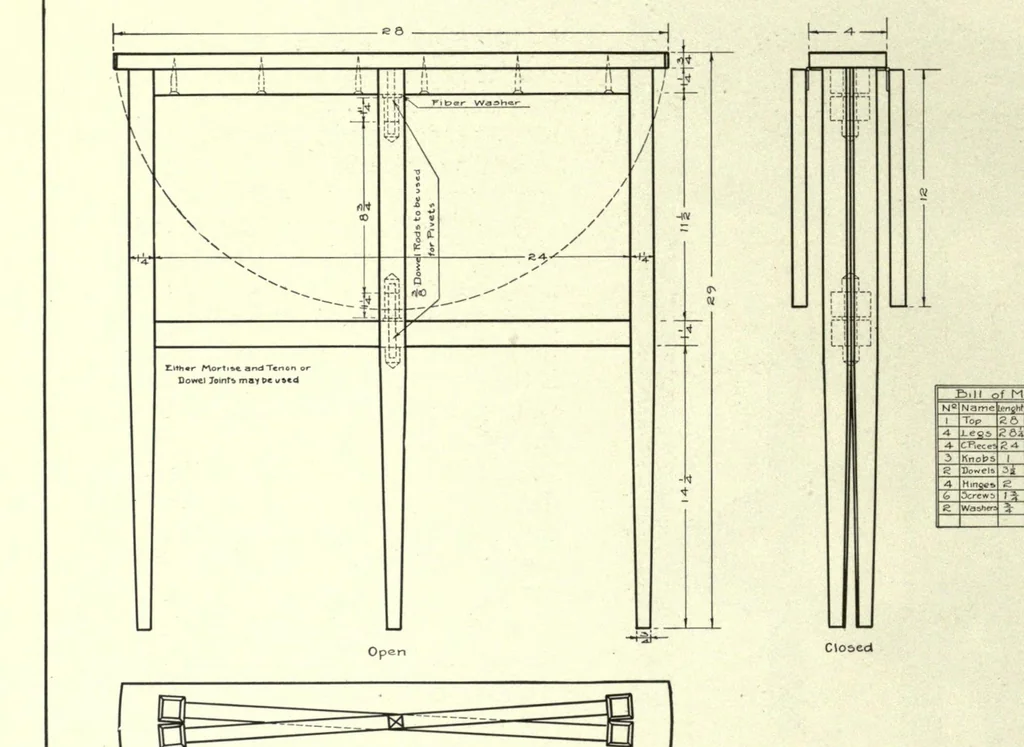 An illustration from Problems in woodwork, 1922, leaf 56