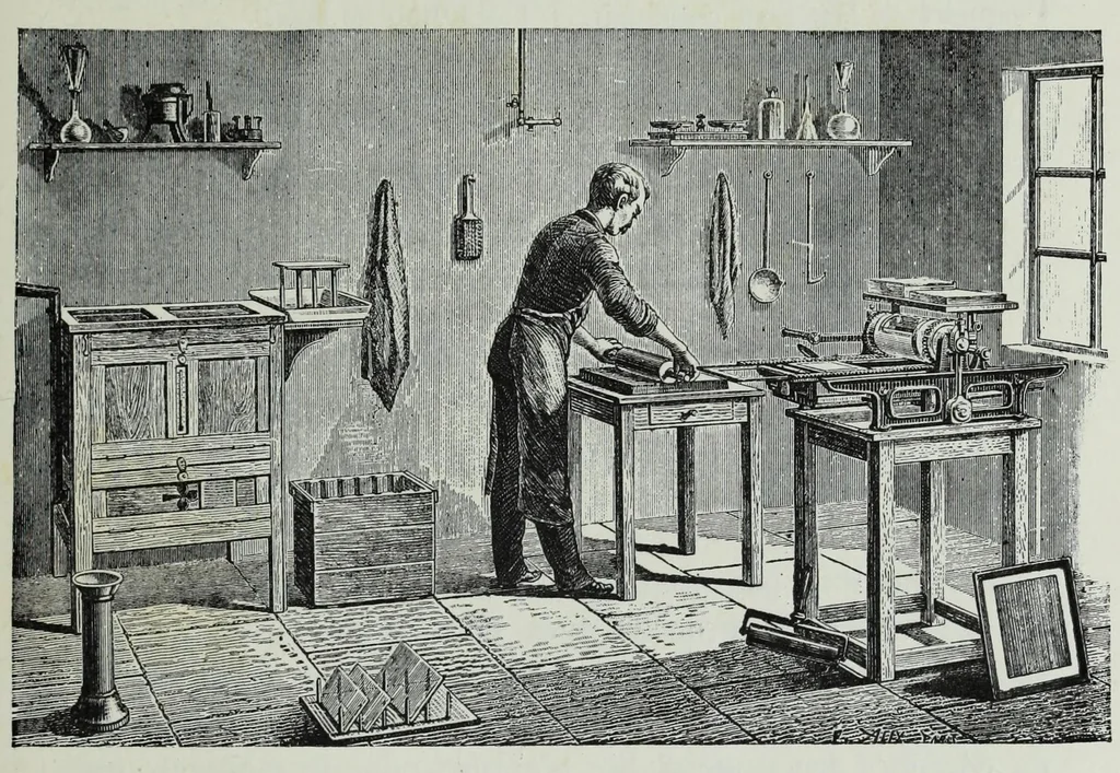 An illustration from Procédés de reproductions graphiques appliquées à l'imprimerie, 1888, leaf 263