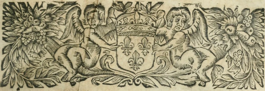 An illustration from Procez verbal des conférences tenues par messieurs les commissaires du roy, & messieurs les de putez du Parlement : pour l'examen des articles proposez pour la composition de l'ordonnance civile, du mois d'avril 1667, et de l'ordonnance criminelle du mois d'août 1670, 1697, leaf 12