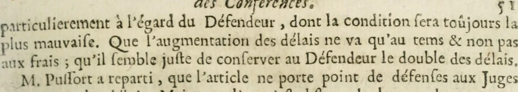 An illustration from Procez verbal des conférences tenues par messieurs les commissaires du roy, & messieurs les de putez du Parlement : pour l'examen des articles proposez pour la composition de l'ordonnance civile, du mois d'avril 1667, et de l'ordonnance criminelle du mois d'août 1670, 1697, leaf 62