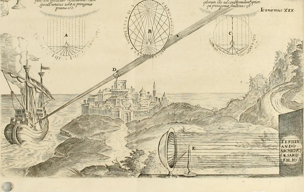 An illustration from Prodomo apologetico alli studi Chircheriani : opera di Gioseffo Petrucci, romano, nella quale con un'apparato di saggi diversi, si dà prova dell' esquisito studio ha tenuto il celebratissimo padre Atanasio Chircher, circa il credere all' opinioni degli scrittori, sì de' tempi andati, come de' presenti, e particolarmente intorno a quelle cose naturali dell' India, che gli furon portate, ò reserte dá quei, che abitarono quelle parti, 1677, leaf 154