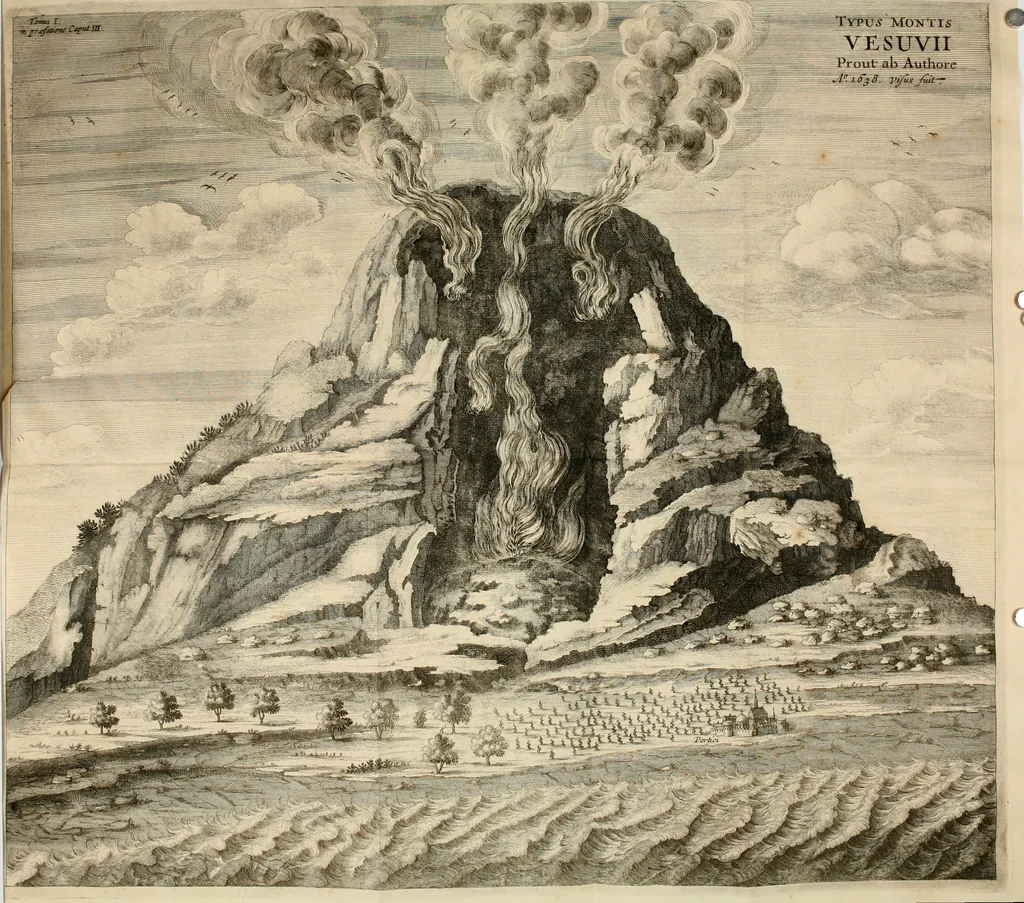 An illustration from Prodomo apologetico alli studi Chircheriani : opera di Gioseffo Petrucci, romano, nella quale con un'apparato di saggi diversi, si dà prova dell' esquisito studio ha tenuto il celebratissimo padre Atanasio Chircher, circa il credere all' opinioni degli scrittori, sì de' tempi andati, come de' presenti, e particolarmente intorno a quelle cose naturali dell' India, che gli furon portate, ò reserte dá quei, che abitarono quelle parti, 1677, leaf 69