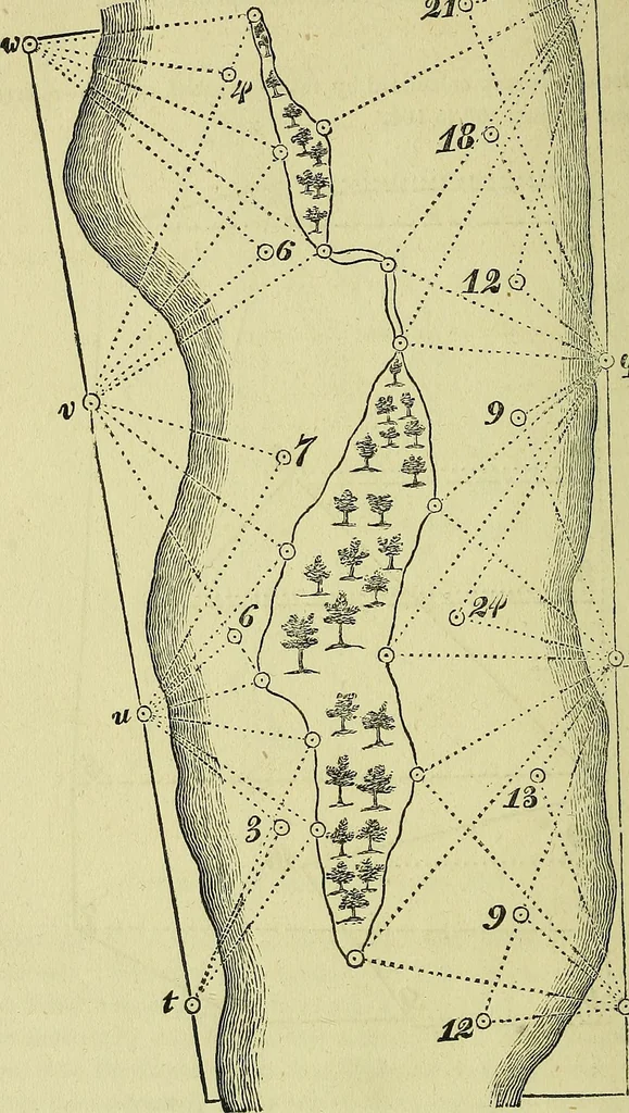 An illustration from Prodromus of a practical treatise on the mathematical arts: containing directions for surveying and engineering, 1838, leaf 197