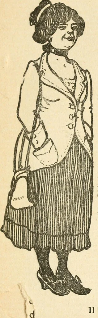 An illustration from Professeur Knatschké; oeuvres choisies du grand savant allemand et de sa fille Elsa. Recueillies et illustrées pour les Alsaciens par Hansi. Fidèlement traduites en français par H.P. Colle, 1916, leaf 46