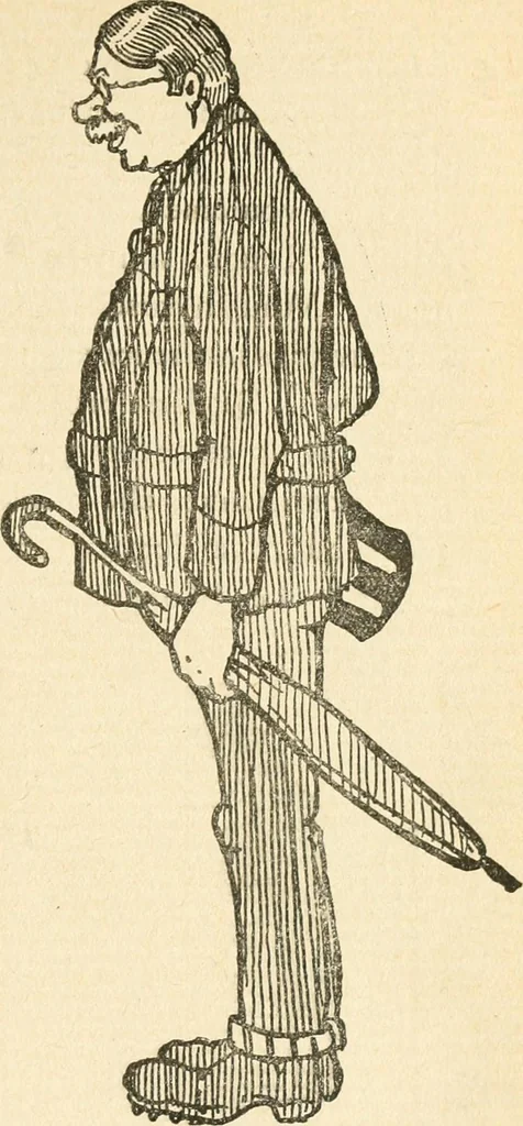 An illustration from Professeur Knatschké; oeuvres choisies du grand savant allemand et de sa fille Elsa. Recueillies et illustrées pour les Alsaciens par Hansi. Fidèlement traduites en français par H.P. Colle, 1916, leaf 46