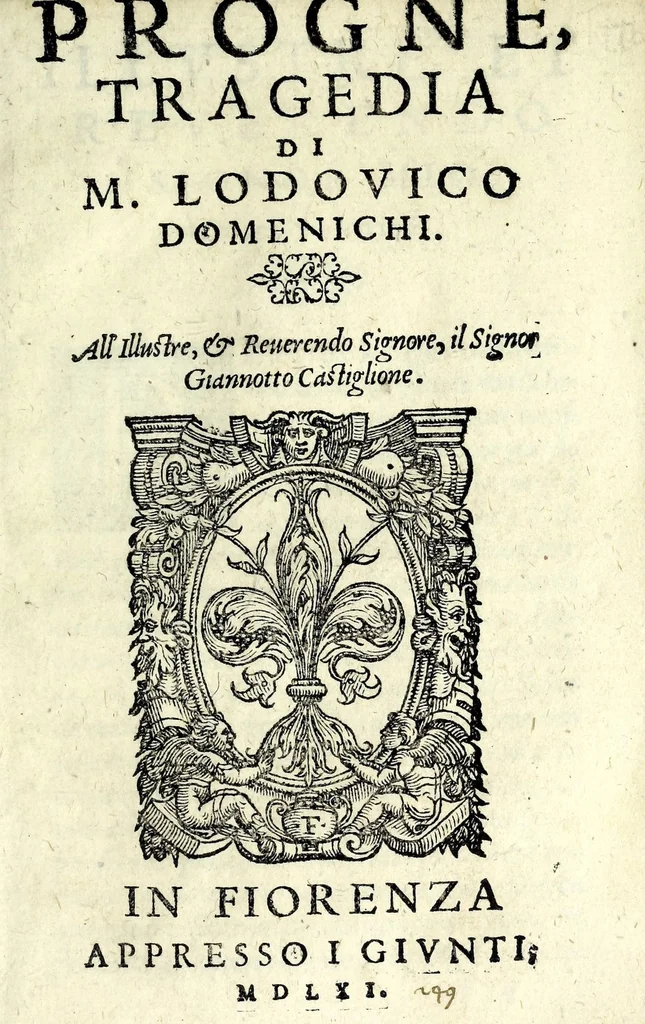 An illustration from Progne : tragedia, 1561, leaf 3